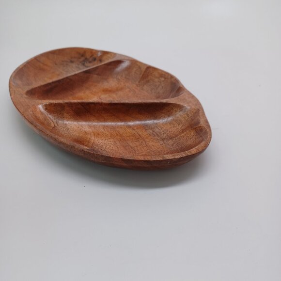 Alii Woods Honolulu Vintage Wood Tray Monkey Pod Wood 3 Sections - Picture 10 of 15